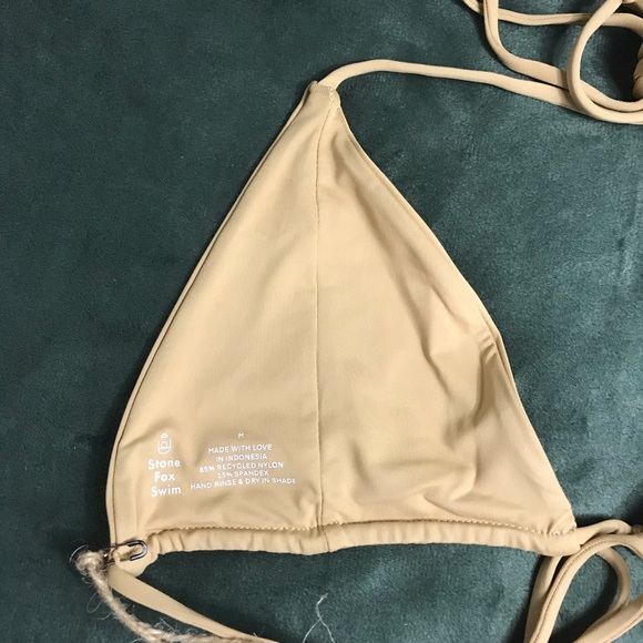 Stone Fox Swim Tropez Bikini Top Tannin Size M Medium New With Tags NWT 1052T - Picture 16 of 16